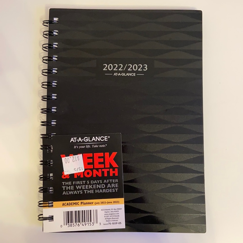 At A Glance 2022/2023 Week Month Academic Planner